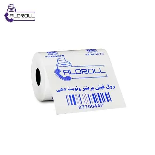 رول فیش پرینتر حرارتی ۴۰ متری چاپ آبی