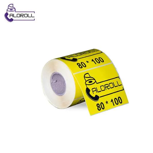 لیبل کاغذی زرد ۱ ردیف ۱۰۰*۸۰