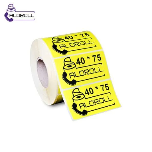 لیبل کاغذی زرد ۱ ردیف ۷۵*۴۰