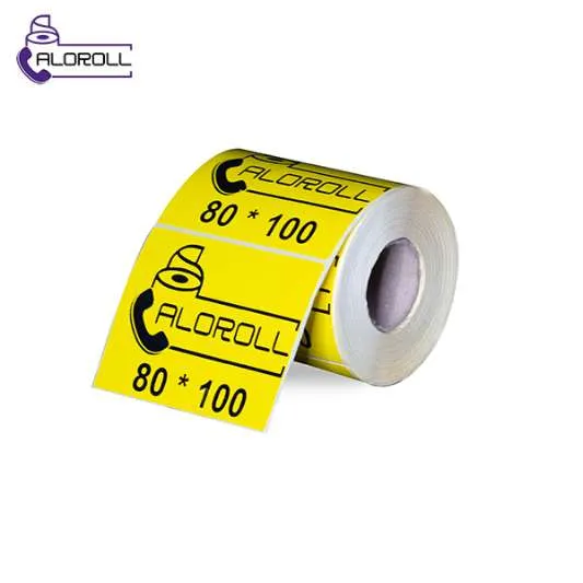 لیبل کاغذی زرد ۱ ردیف ۱۰۰*۸۰