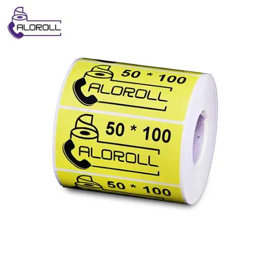 لیبل کاغذی ۱ ردیف زرد ۱۰۰*۵۰