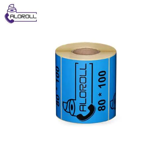 لیبل کاغذی آبی ۱ ردیف ۱۰۰*۸۰