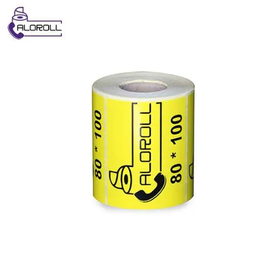 لیبل کاغذی زرد ۱ ردیف ۱۰۰*۸۰