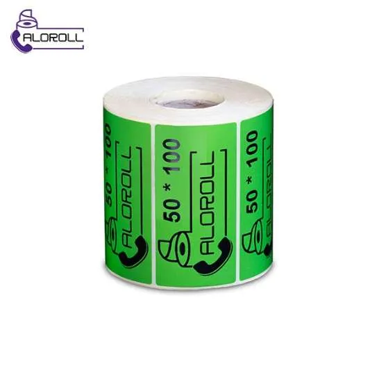 لیبل کاغذی ۱ ردیف سبز ۱۰۰*۵۰