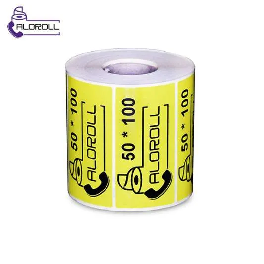 لیبل کاغذی ۱ ردیف زرد ۱۰۰*۵۰